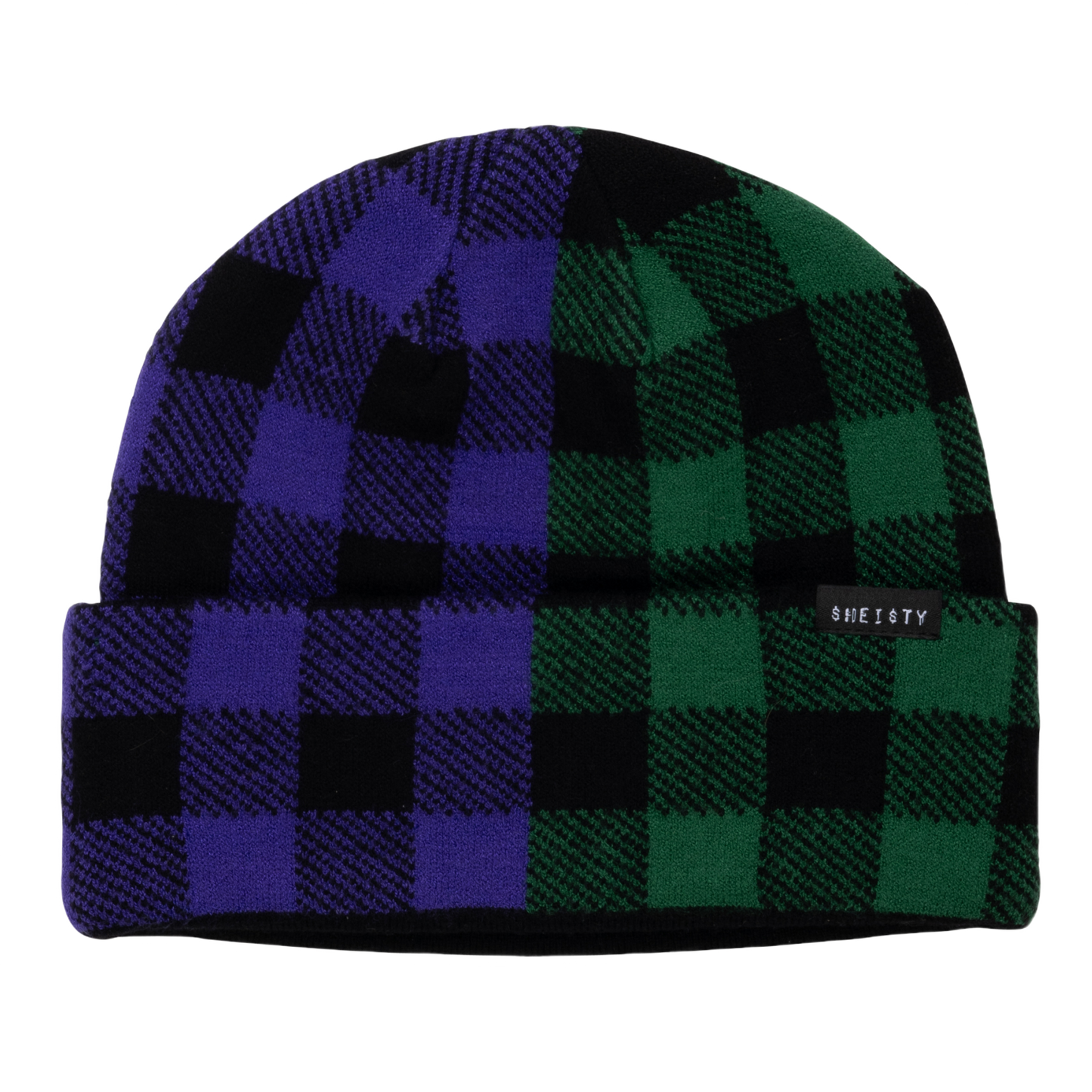 50-50 PLAID BEANIE