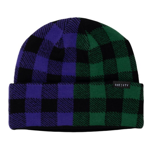 50-50 PLAID BEANIE