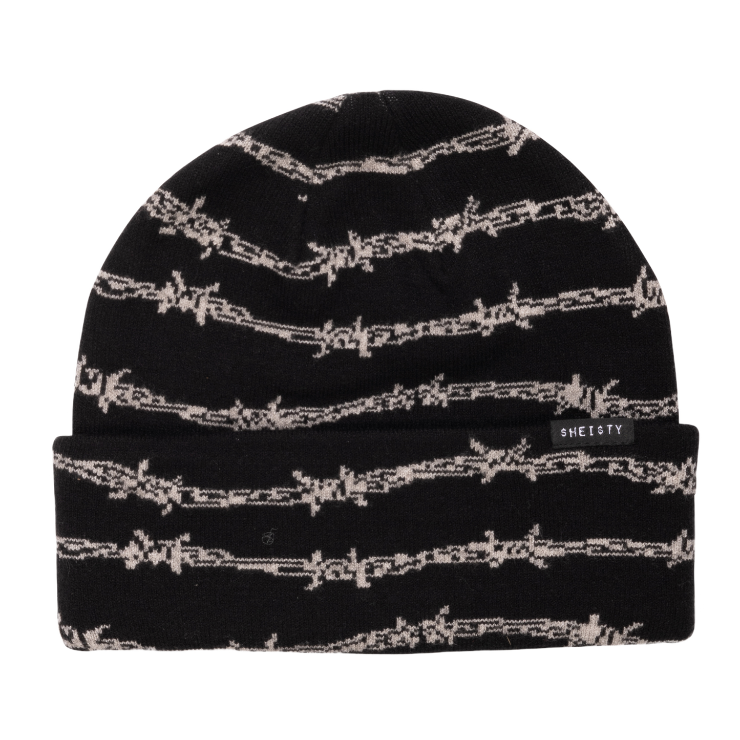 BARBED WIRE BLACK BEANIE