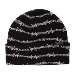 BARBED WIRE BLACK BEANIE